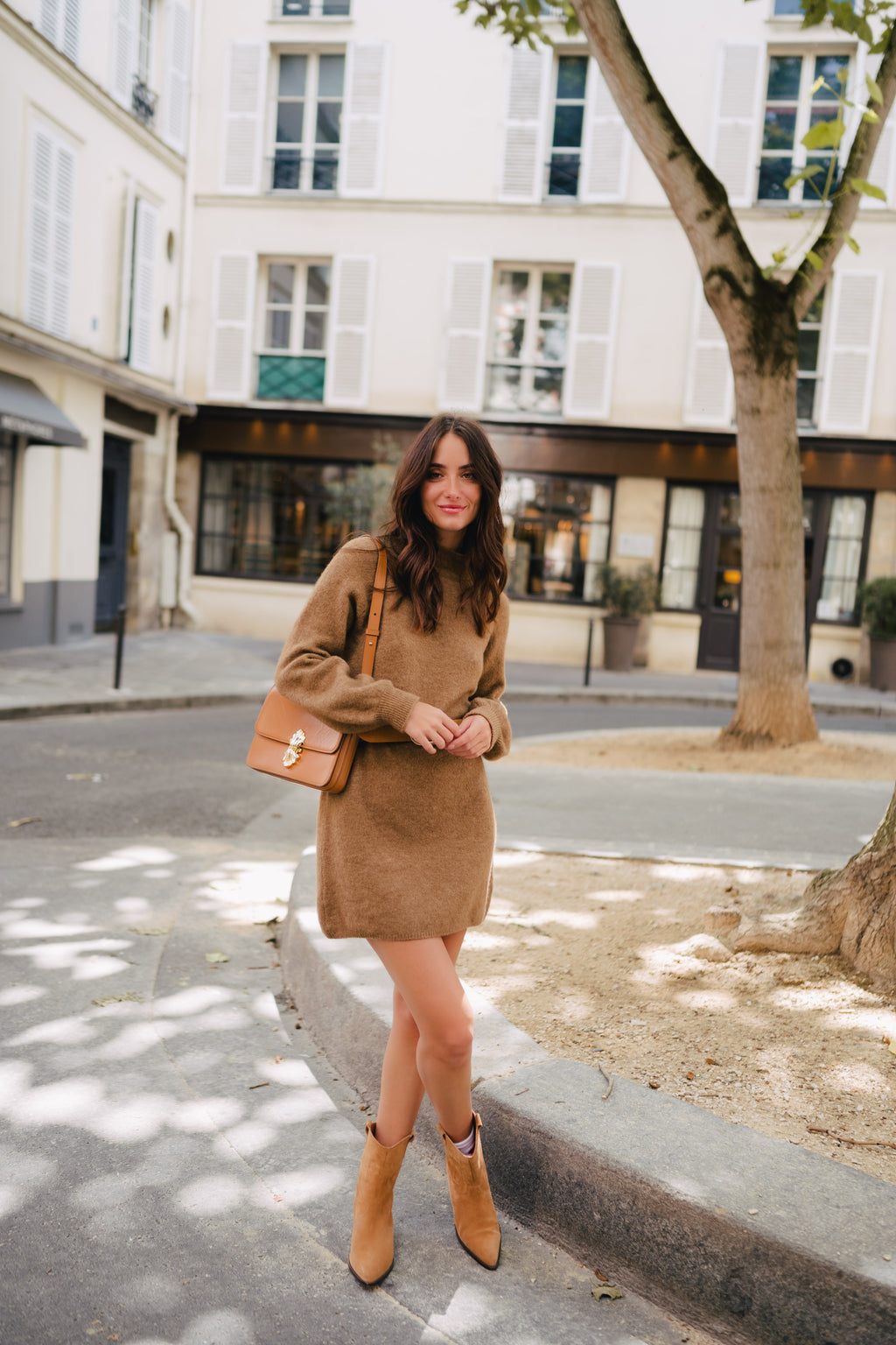 Robe Élina Camel