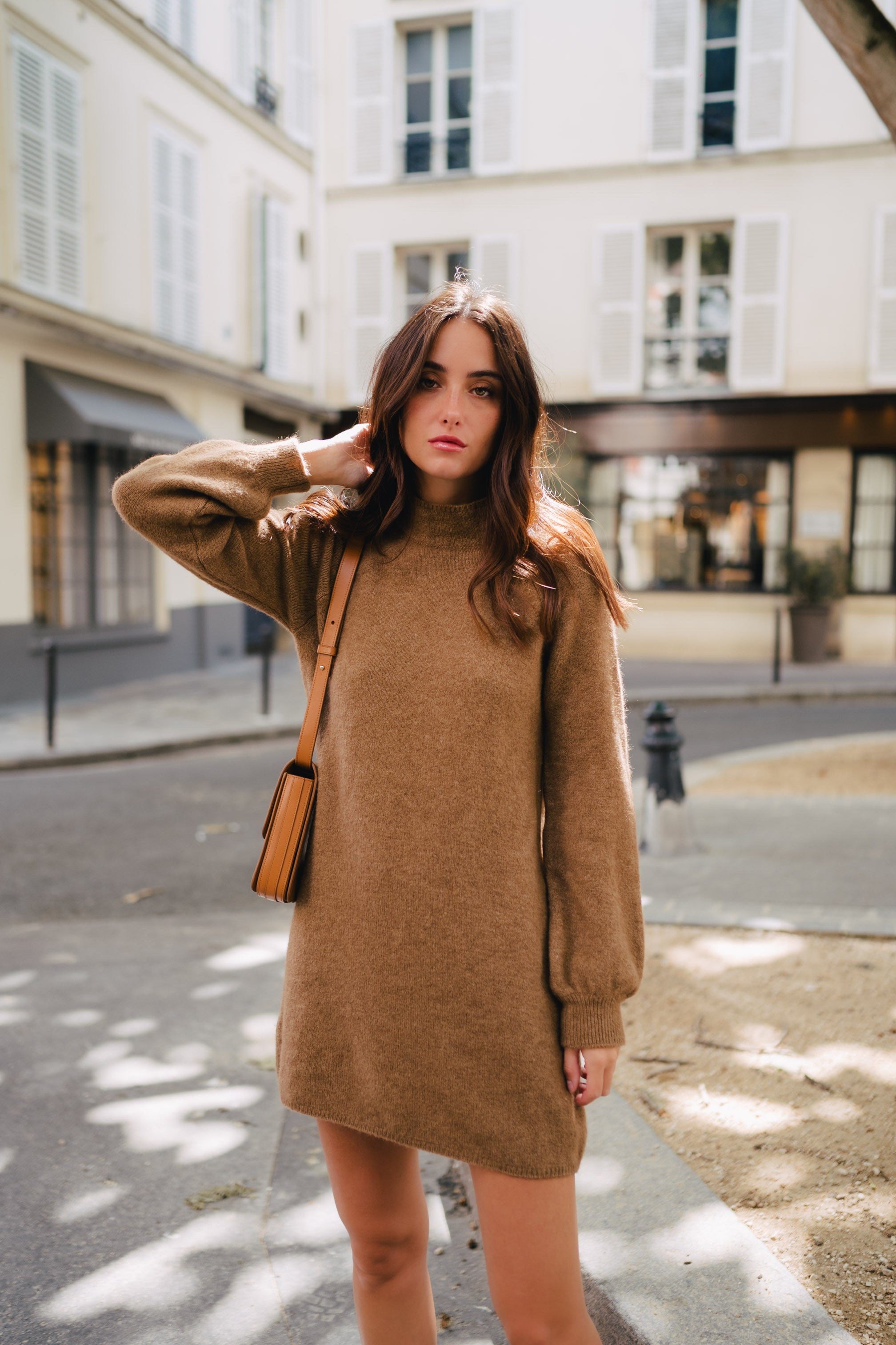 Robe Élina Camel