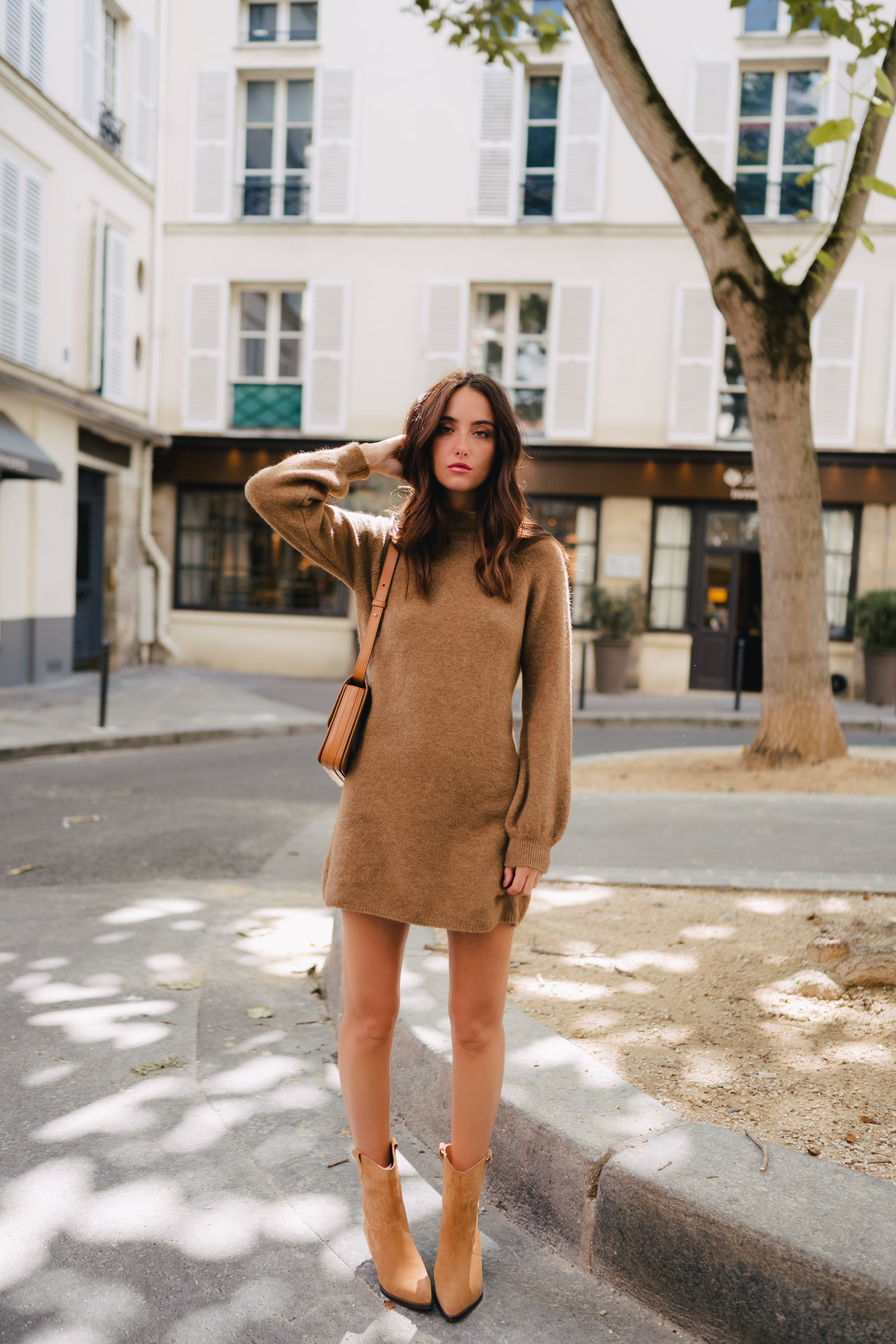 Robe Élina Camel