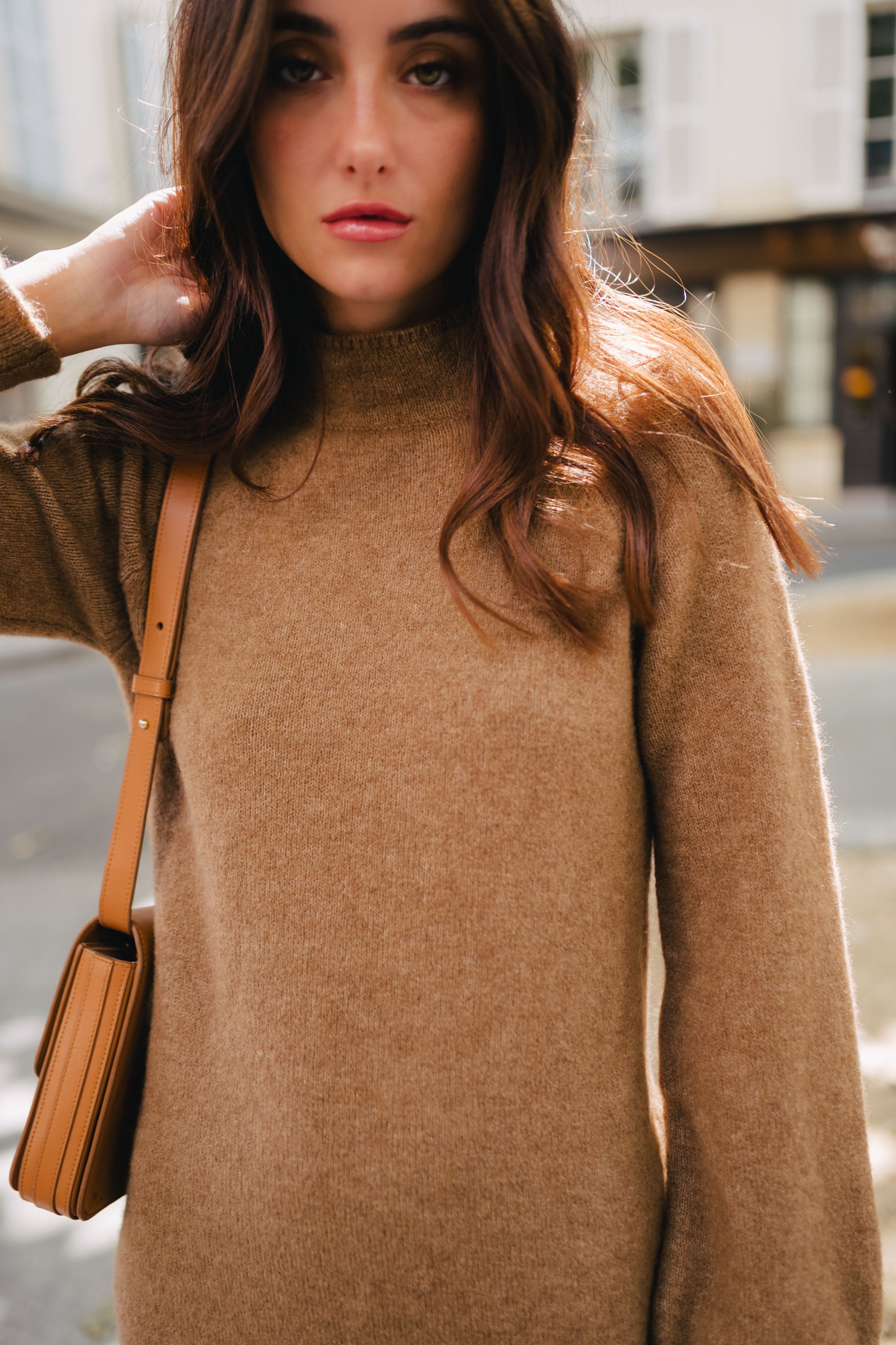 Robe Élina Camel