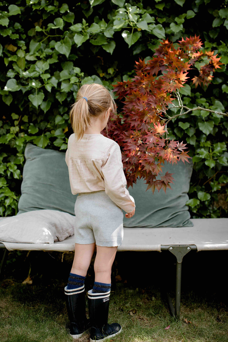 Short Tricot Gris Perle Fantine - Enfant