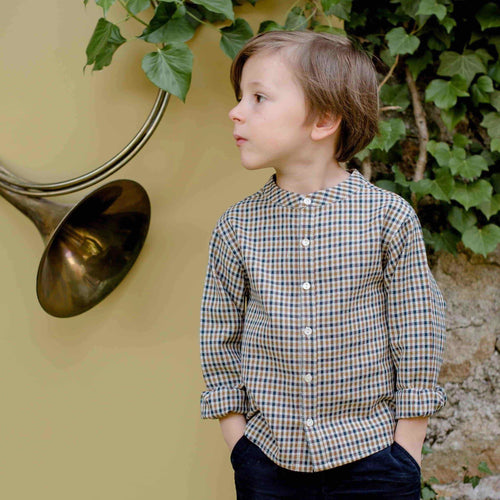 Chemise Col Mao Tweed Maxence - Enfant