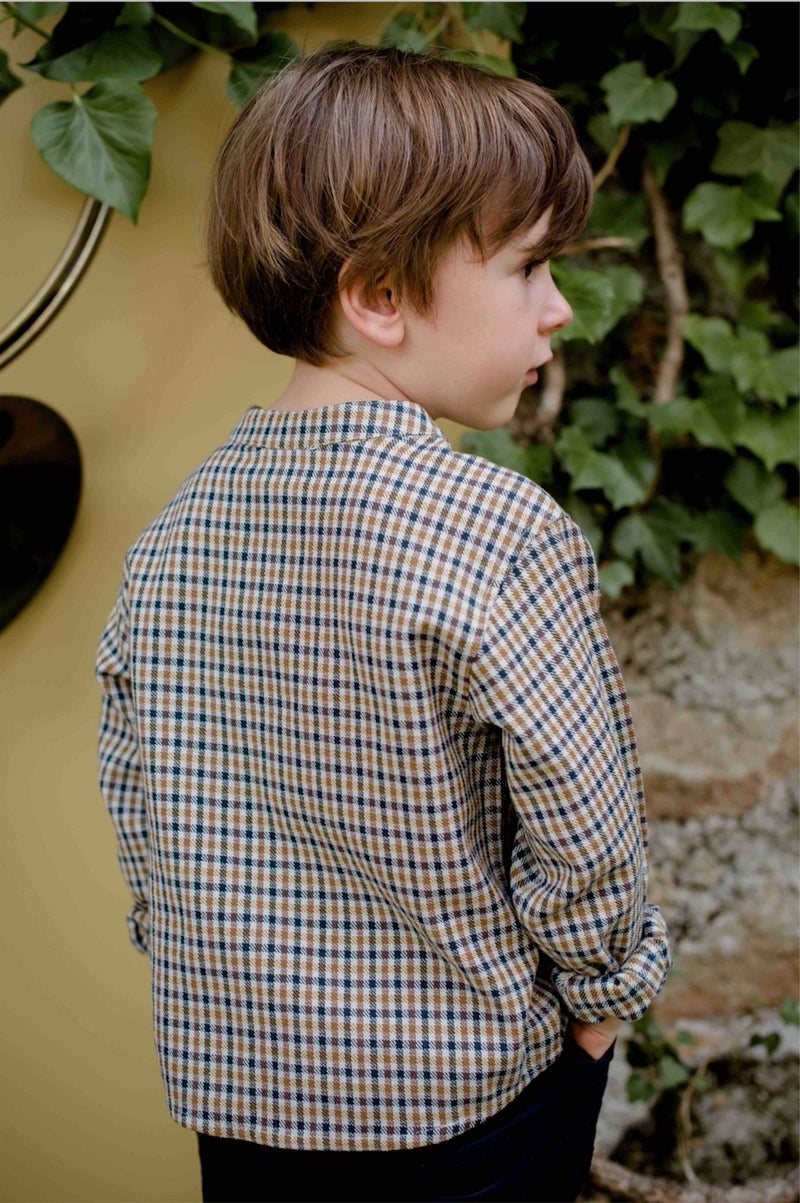 Chemise Col Mao Tweed Maxence - Enfant