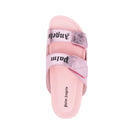Palm Angels Leather Logo Sandals - Pink - Woman