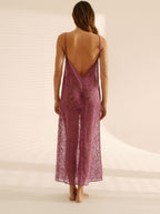 Dark Fuchsia Long Dress