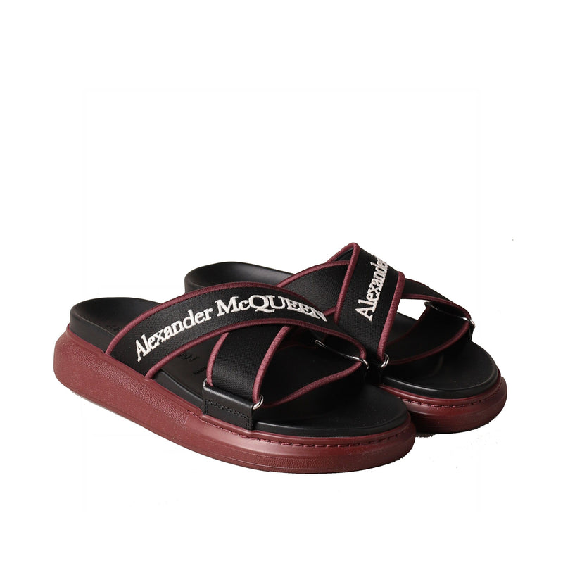 Chaussures Alexander Mcqueen Logo Slides - Noir - Homme
