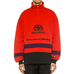 Sweatshirt Balenciaga Logo - Rouge - Homme