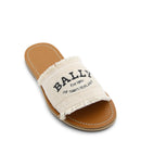 Bally Logo Flat Sandals - Cream - Woman