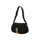 Versace Satin Shoulder Bag - Black - Woman