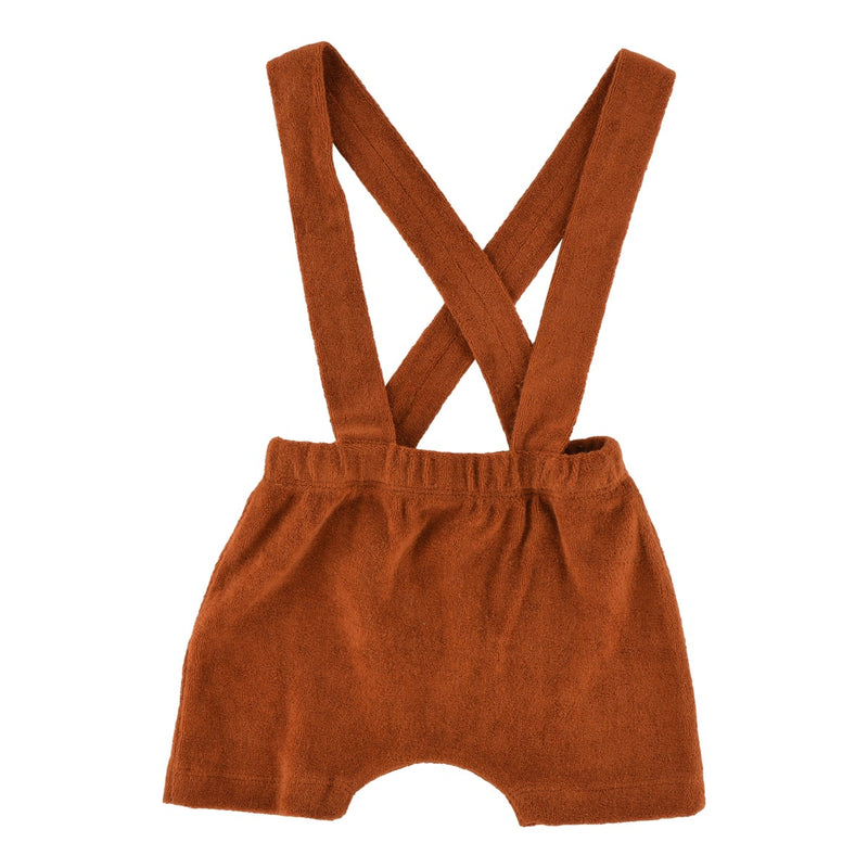 Culotte À Bretelles Éponge Camel Balthazar - Bébé