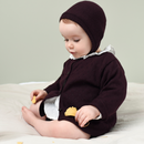 Victoire Tricot Aubergine Baby Cardigan - Bébé