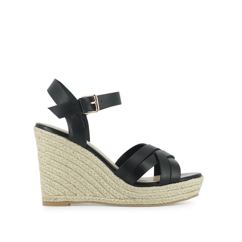 356-SACHA CUIR / Black --Espadrilles Sacha Cuir - Black Espadrilles Jonak