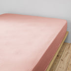 Gaia - Drap Housse - Double Gaze De Coton - Rose Peche