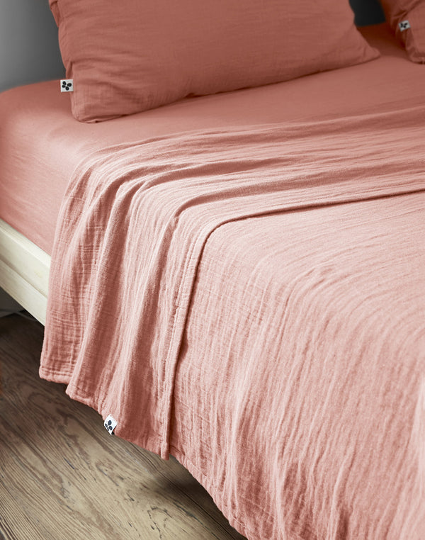 Gaia - Drap Plat - Rose Peche