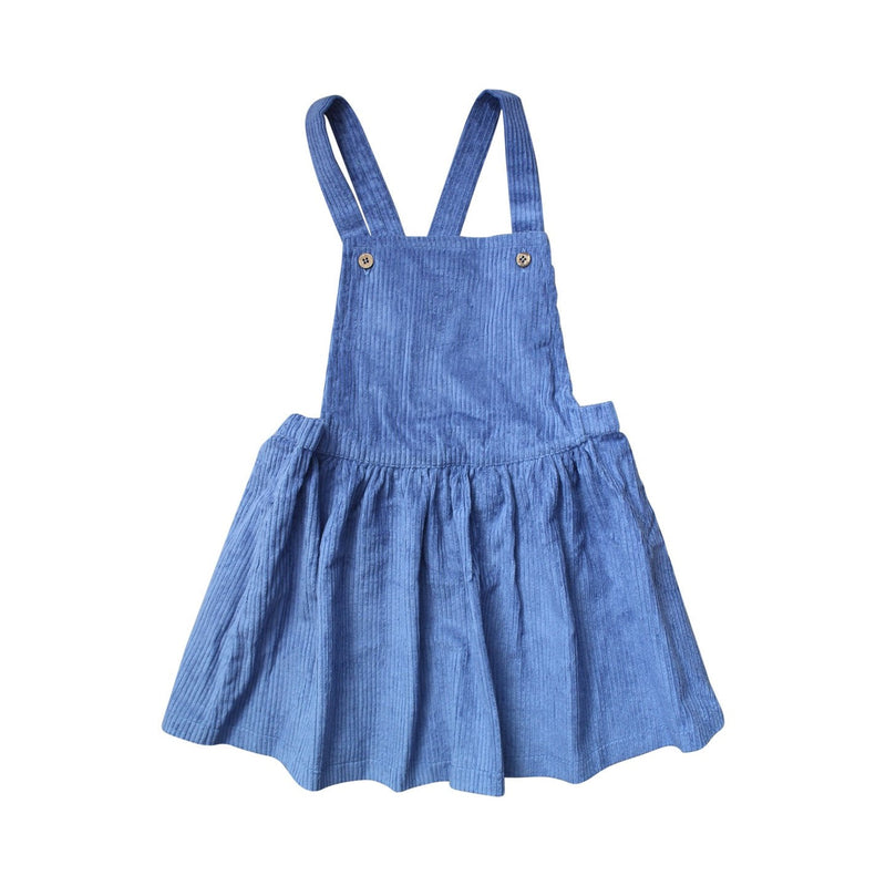 Sixtine Blue Mist Corduroy Apron Skirt - Child