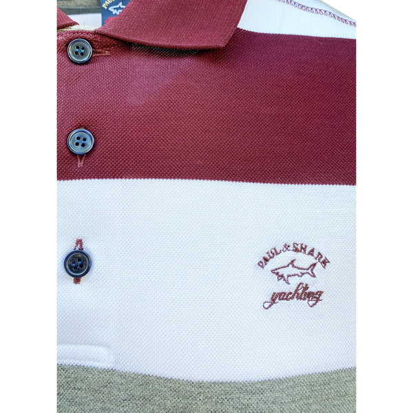 The Bradery - T-Shirt Paul & Shark Logo - Bordeaux - Homme