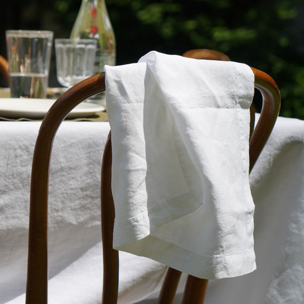 4 Serviettes En Lin Lavé - Blanc - MOST - The Bradery