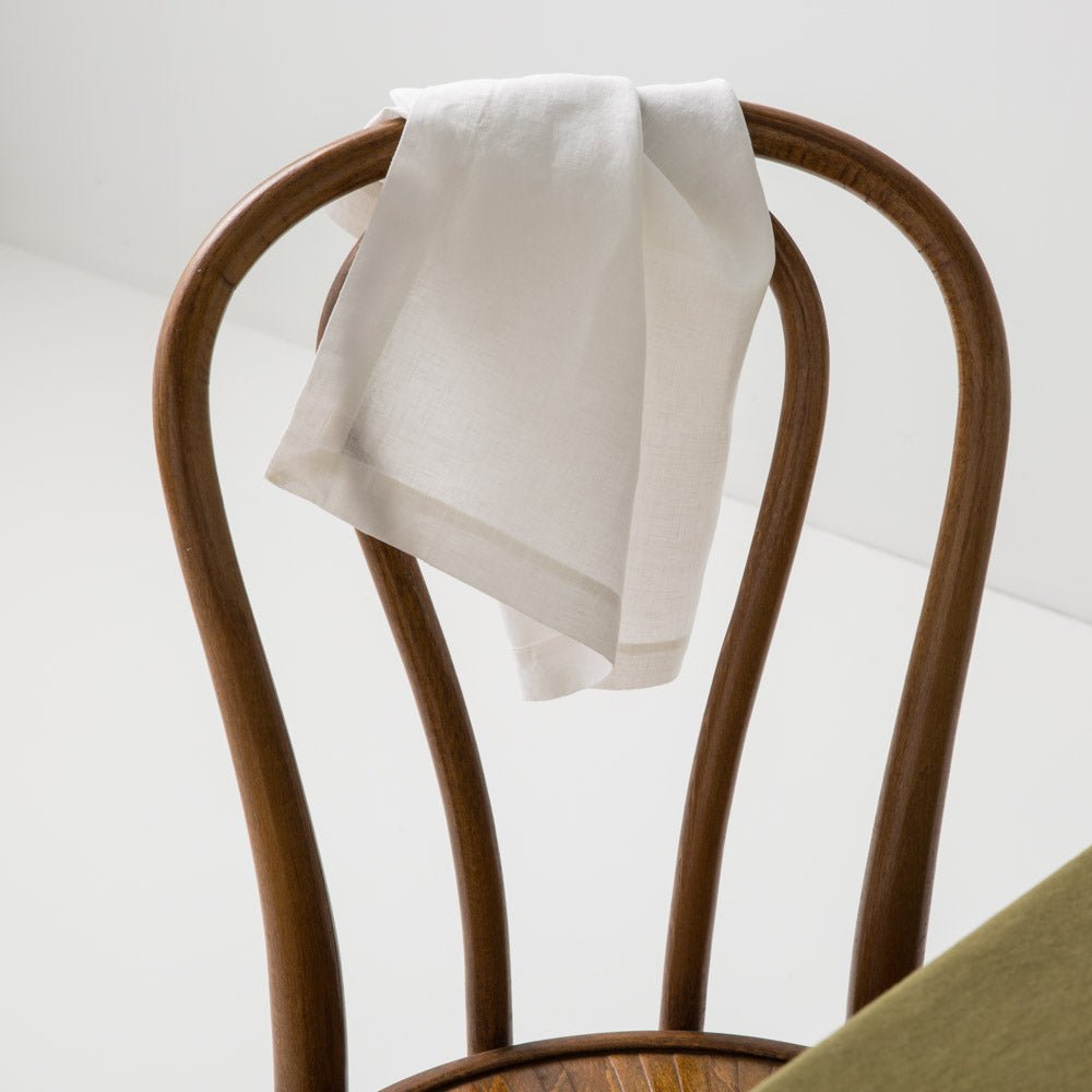 4 Serviettes En Lin Lavé - Blanc - MOST - The Bradery