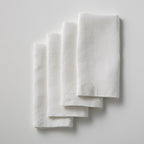 4 Serviettes En Lin Lavé - Blanc - MOST - The Bradery