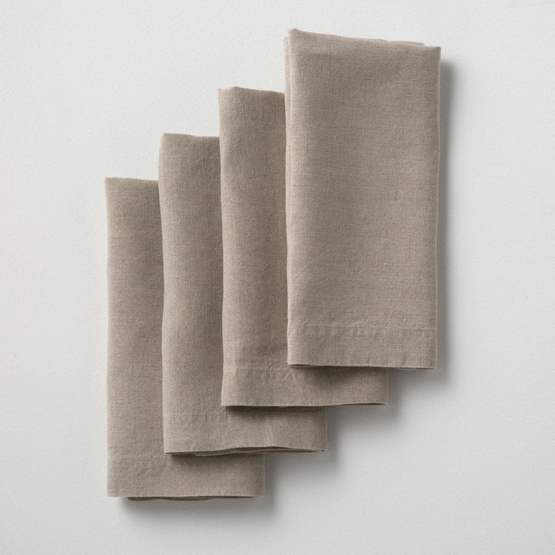 4 Washed Linen Towels - Natural - MOST - The Bradery