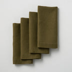 4 servilletas de lino lavado - Oliva - MOST - The Bradery