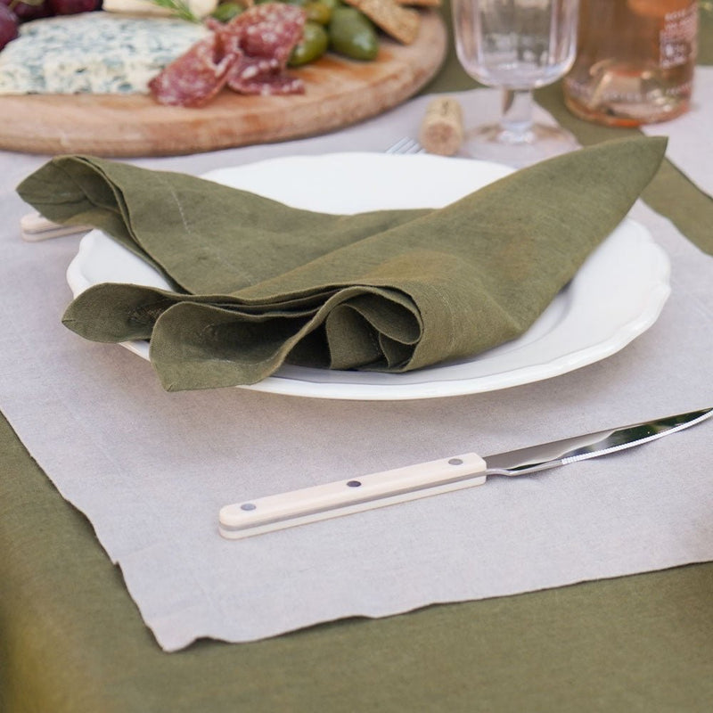 4 Linen Towels - Olive - MOST - The Bradery