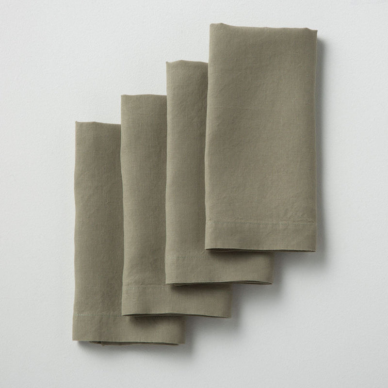 4 Washed Linen Towels - Sage - MOST2 - The Bradery