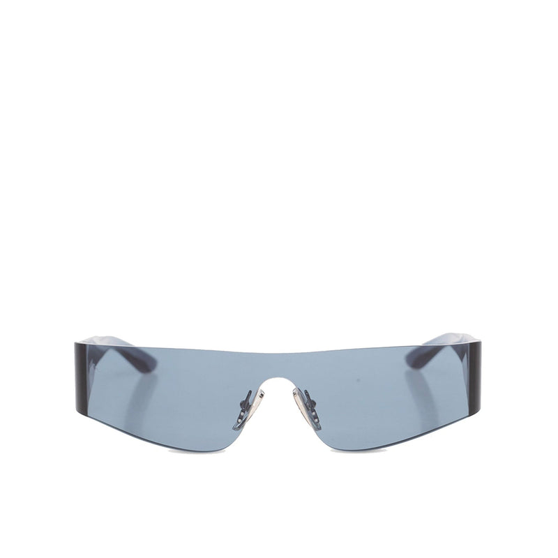 Lunettes De Soleil Balenciaga Mono Rectangle Sunglasses - Bleu - Femme