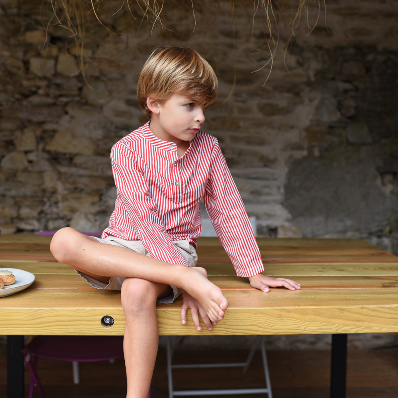 Camisa Maxence Striped Pomegranate - Niño