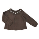 Charlotte Lange Embroidered Chocolate Blouse - Baby