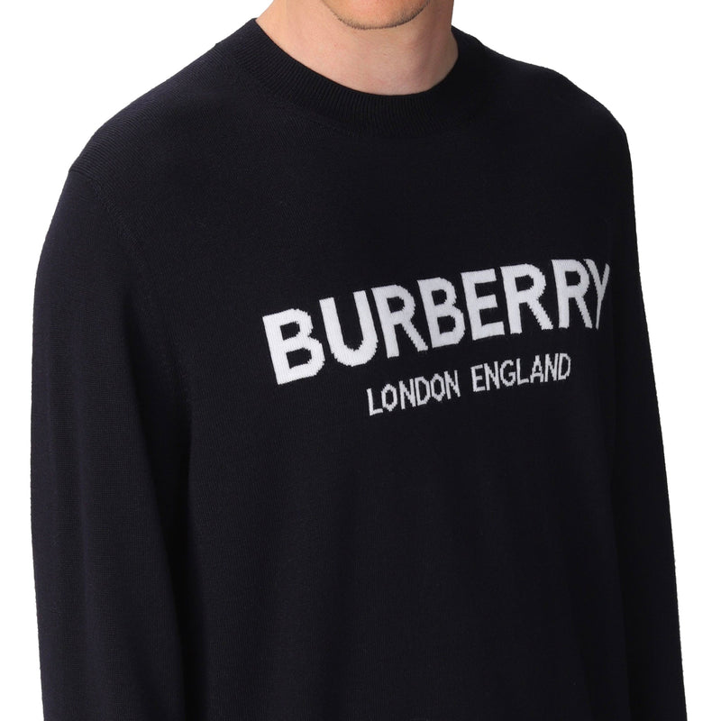 Pull Burberry Logo - Bleu - Homme