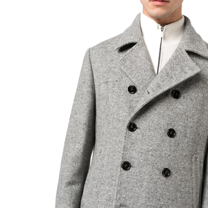 Veste Brunello Cucinelli Double-Breasted Wool - Gris - Homme