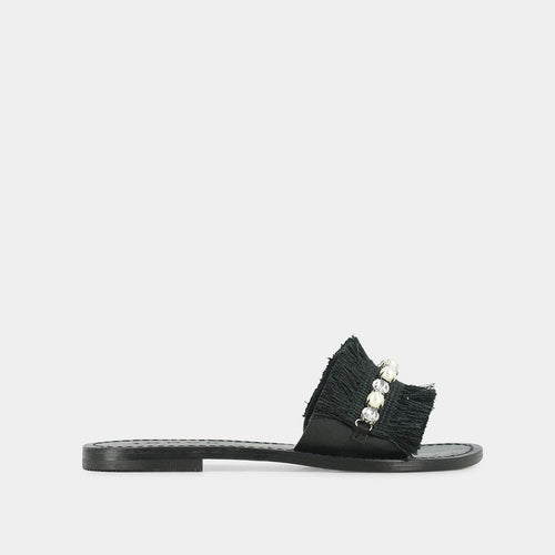500-JAY TEXTILE / Black --sandals Jay Textile - Black sandals Jonak