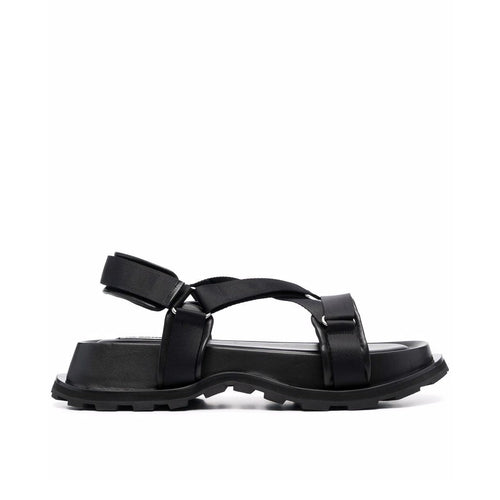 Jil Sander Velcro Strap Sandals - Black - Man