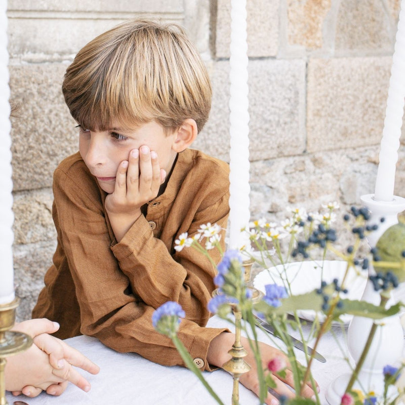 Chemise Maxence Lin Caramel - Enfant