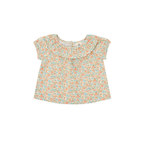 Blusa Charline Poplin Impresa Pétalos de Hortensia - Bebé