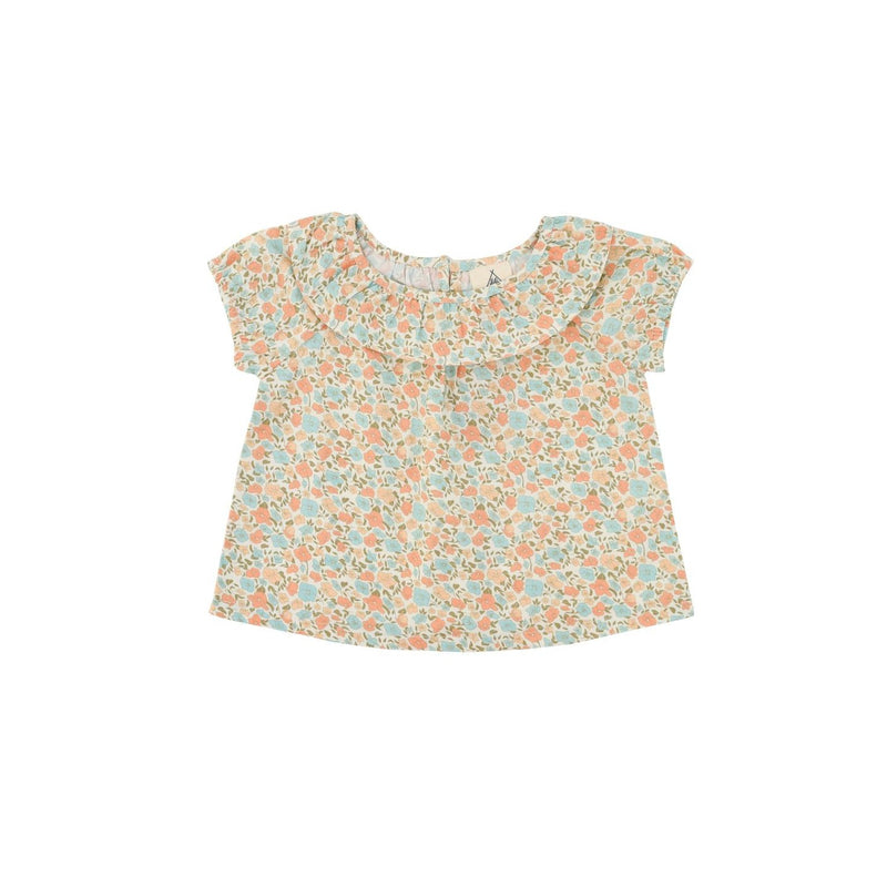 Blouse Charline Popeline Imprimée Pétales D'Hortensia - Bébé