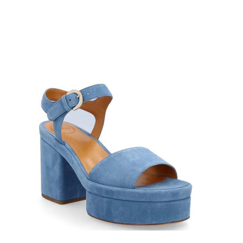 Chloé Platform Sandals - Blue - Woman