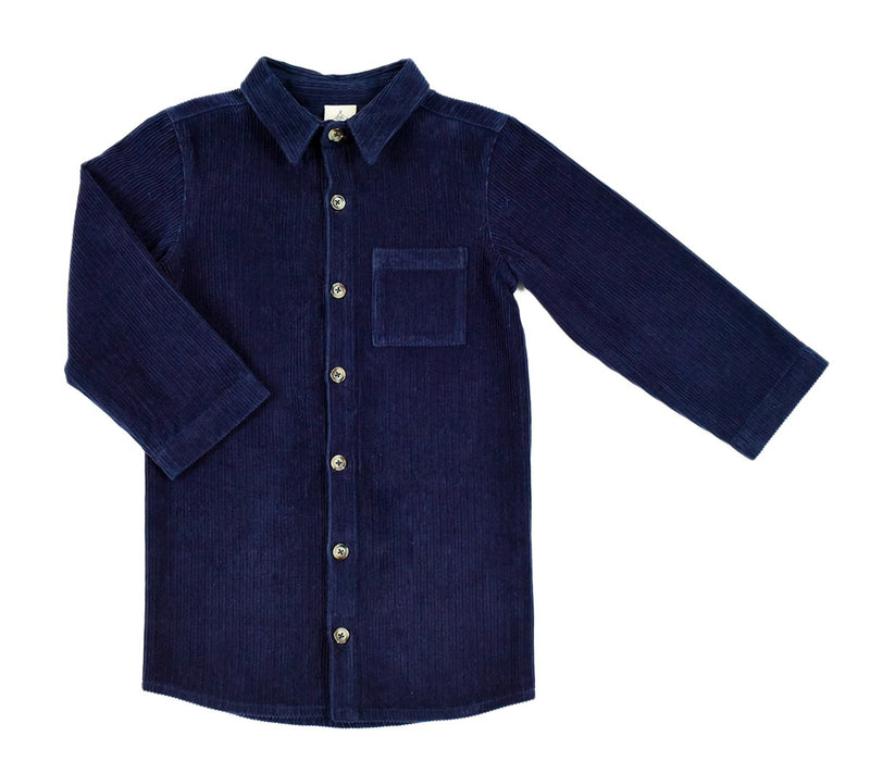 Jasmine Navy Corduroy Dress - Child