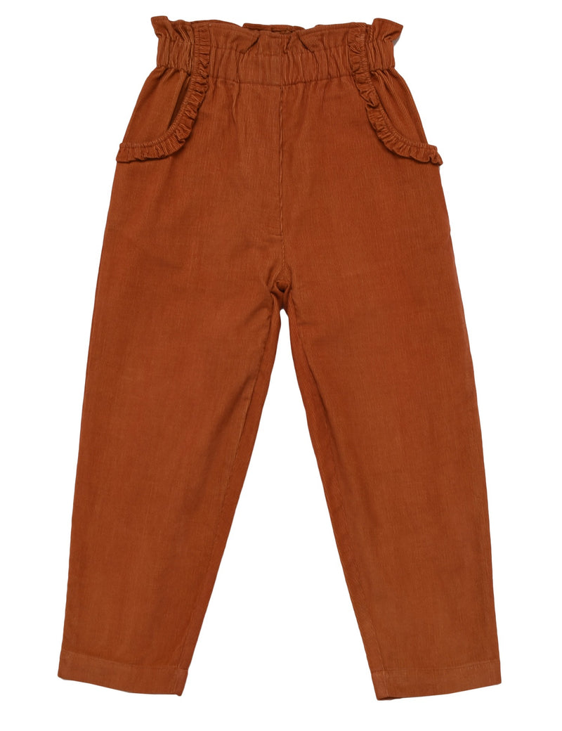 Pantalon Nina Velours Milleraies Pain D'Épices - Enfant