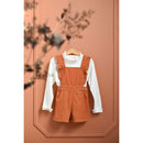 Margaret Velvet Gingerbread Playsuit - Child