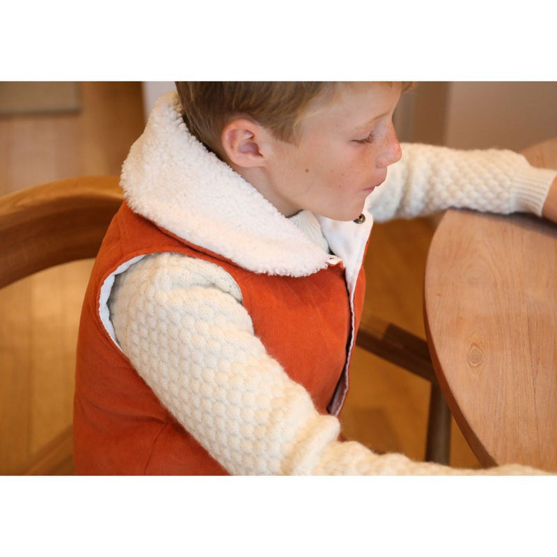 Chaqueta de plumón recubierta de terciopelo Joseph Gingerbread - Niño