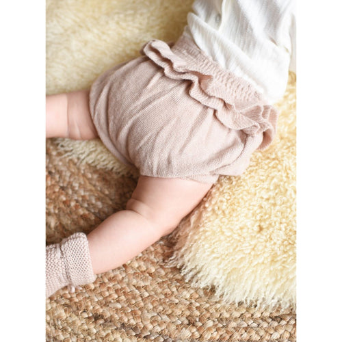 Bloomer Célestine Tricot Rose Poudré 100% Laine - Bébé