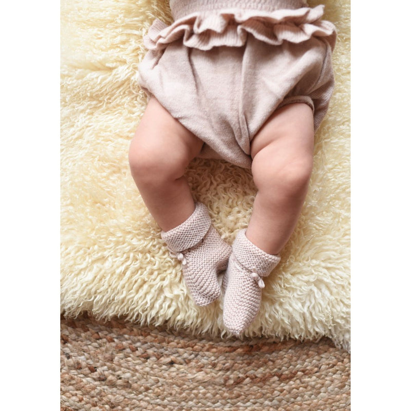 Célestine Powder Pink Knitted Bloomer 100% Wool - Baby