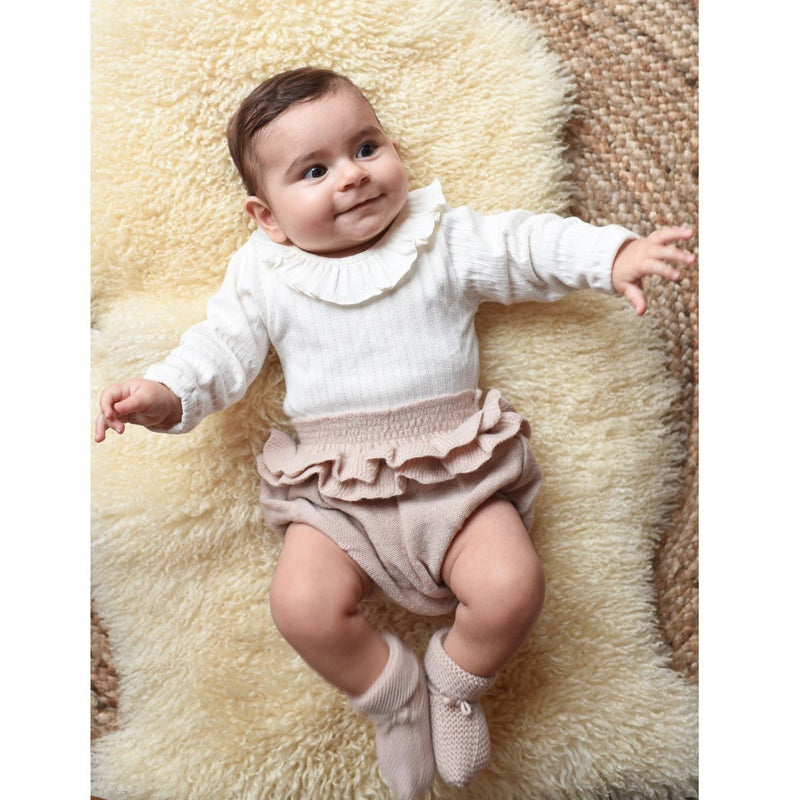 Célestine Powder Pink Knitted Bloomer 100% Wool - Baby