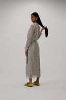 Robe Nicole En Dentelle Champagne