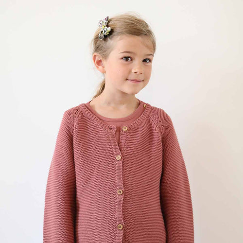 Cardigan Victoria Tricot Framboise Enfant - Enfant