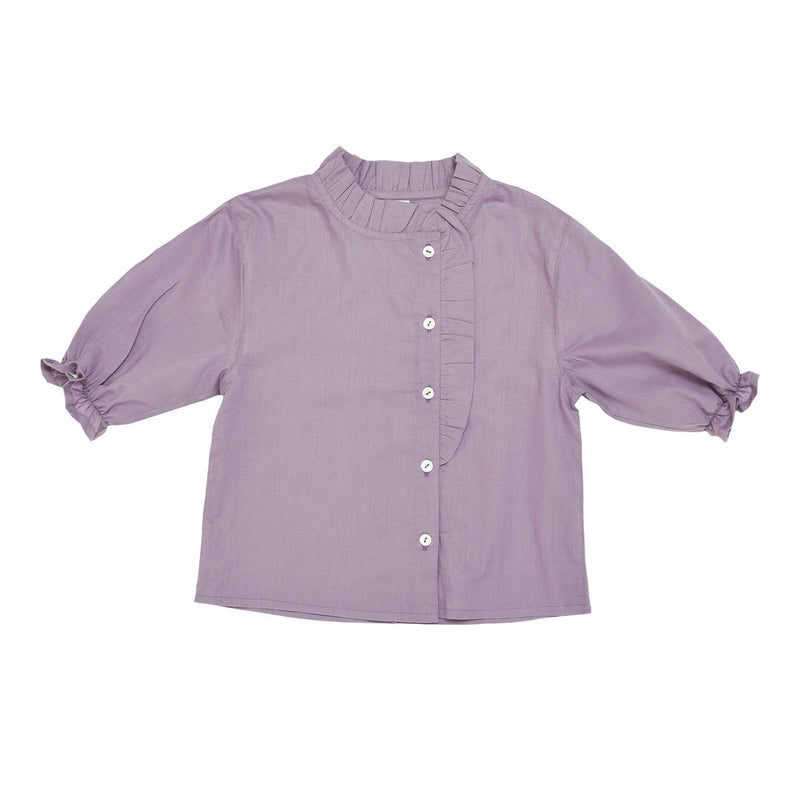 Blouse Anaïs Manches Courtes Voile Lilas - Child