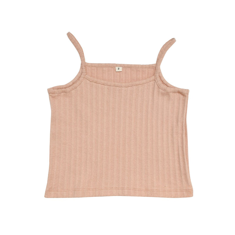 Coline Maille Pointelle Amande tank top - Child