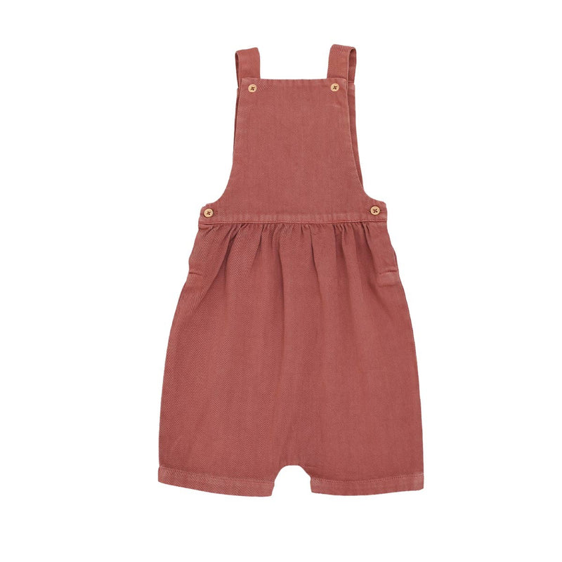 Théo Twill Raspberry Dungarees - Baby